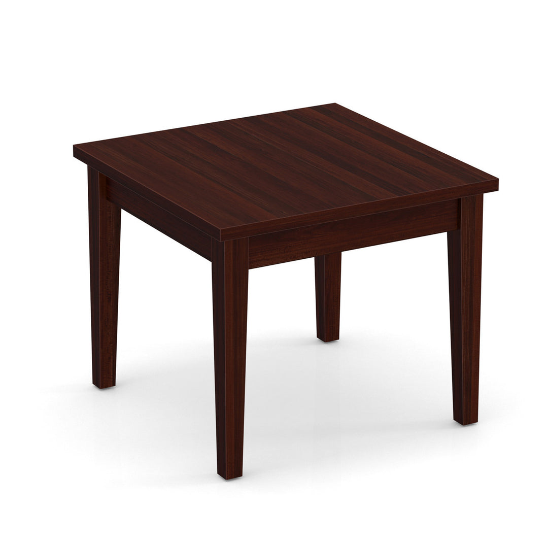 Parallel Series - 24"x24" Square Veneer Side Coffee Table - Mahogany