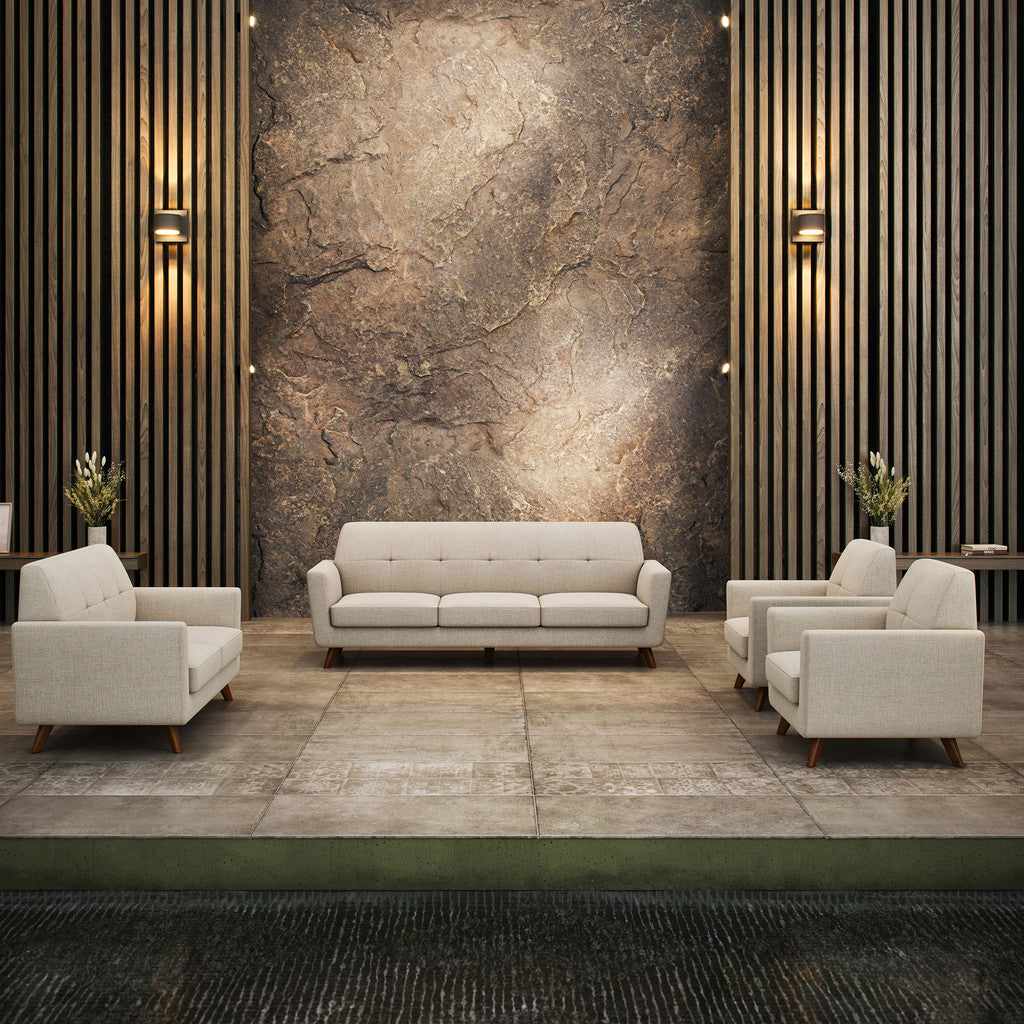Office Source Partridge Sofa with Wood Legs-Lounge Seating