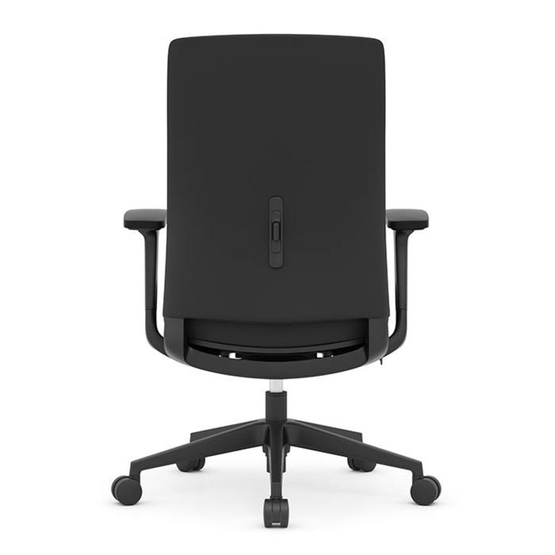 Mid Back Executive Chair Upholstered in Black Anti-Microbial Vinyl