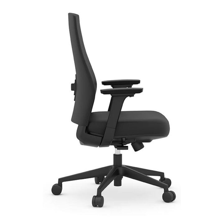 Mid Back Executive Chair Upholstered in Black Anti-Microbial Vinyl