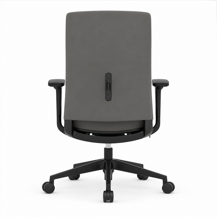 Mid Back Executive Chair Upholstered in Black Anti-Microbial Vinyl