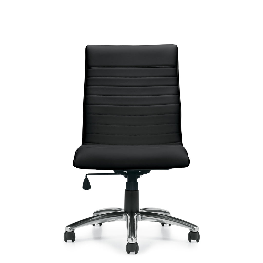 Luxhide Armless Executive Chair - JD11732-Conference and Management Chair