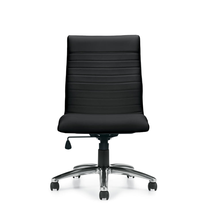 Luxhide Armless Executive Chair - JD11732-Conference and Management Chair