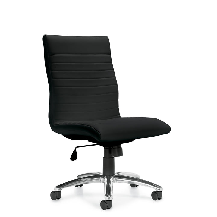 Luxhide Armless Executive Chair - JD11732-Conference and Management Chair