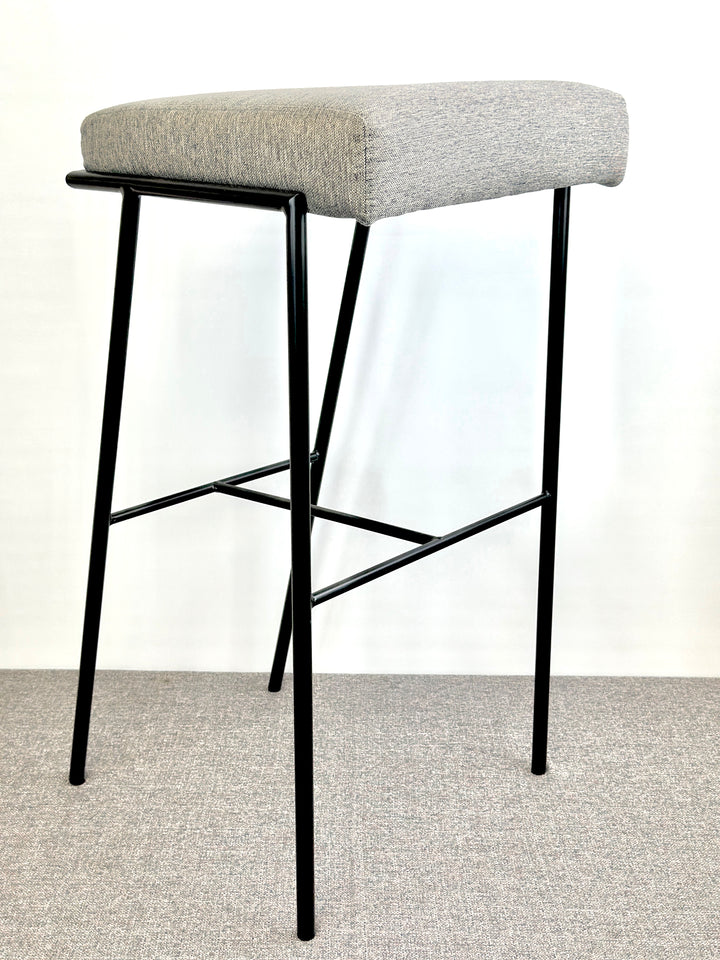 (SET OF 5) - Global Furniture Group - ML - 33" Bar Stool w/ Black Frame and Grey Seat - Brand New Closeout Special - List Price for Set: $8,775