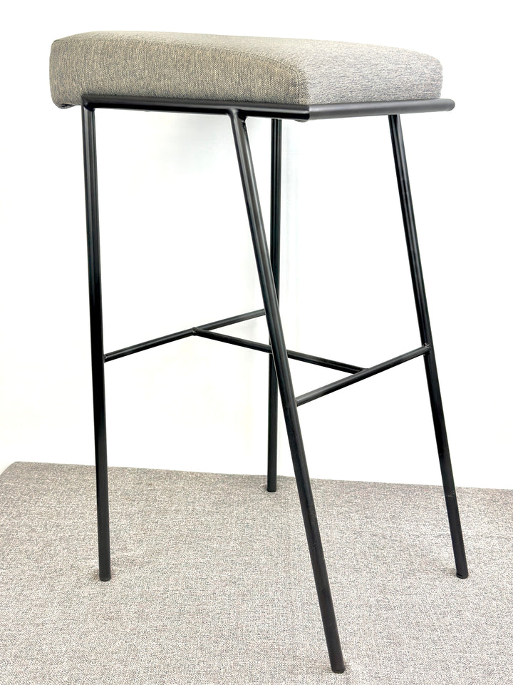 (SET OF 5) - Global Furniture Group - ML - 33" Bar Stool w/ Black Frame and Grey Seat - Brand New Closeout Special - List Price for Set: $8,775