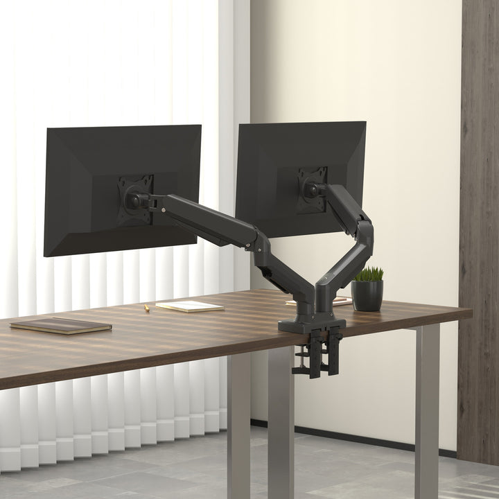 Dual Arm Monitor Arm - Charcoal