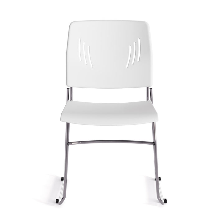 Armless Stackable Side Chair with Chrome Frame-Guest and Stack Chair