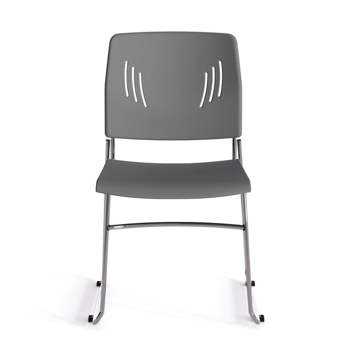Armless Stackable Side Chair with Chrome Frame-Guest and Stack Chair