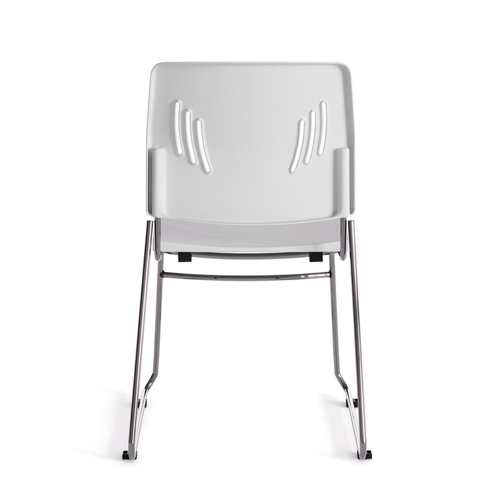Armless Stackable Side Chair with Chrome Frame-Guest and Stack Chair