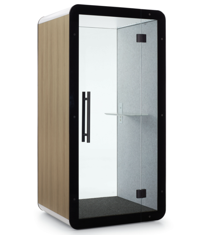 Global Furniture Group - Priva™ Acoustic Pod Single User Pod, Glass Back Panel (POD1G)