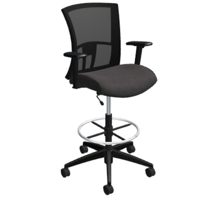 Global Furniture Group - Vion Mesh Medium Back Height Adjustable Stool (6328-6)