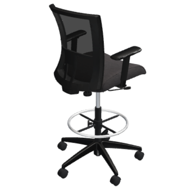 Global Furniture Group - Vion Mesh Medium Back Height Adjustable Stool (6328-6)