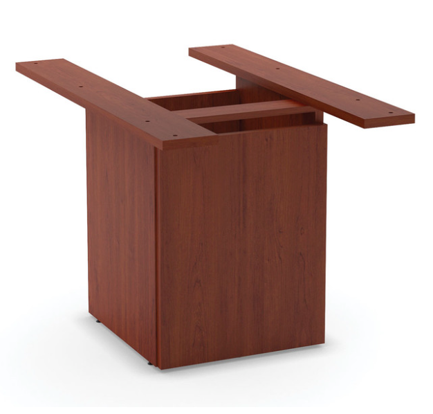 OfficeSource | OS Conference/Multi-Purpose | Board Table Cube Base With Access Door - Requires Top- Cherry