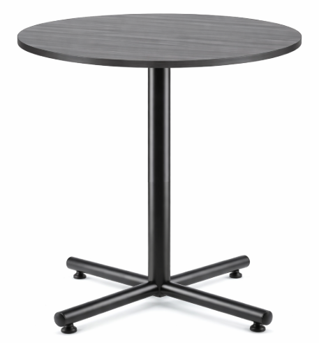 High Top 36" Round Coastal Grey Café Table w/ Black Base