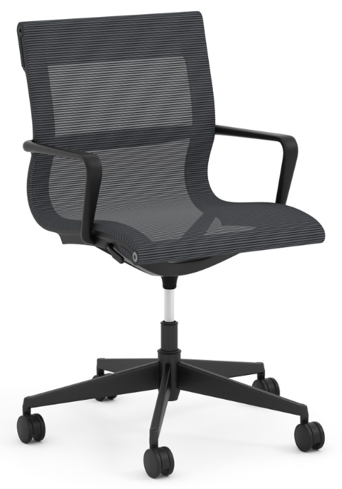 Modern Mesh Conference Room Chair - Black