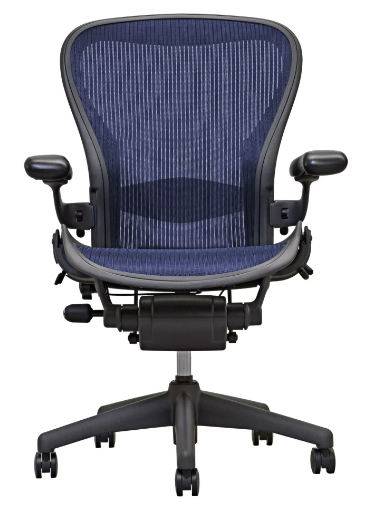 Herman Miller - Aeron - Size: A - Cobalt Blue Color - Fully Featured - Classic Lumbar Support - Certified Pre-Owned