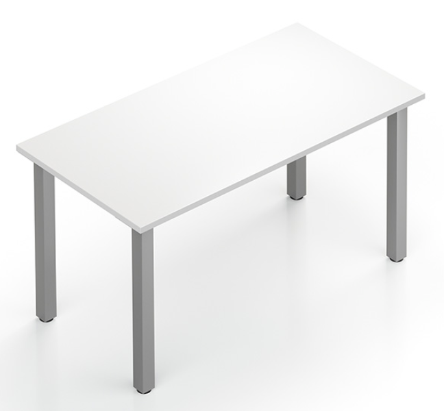 Square Post Rectangular Desk/Table (Tungsten Legs)-Office Furniture