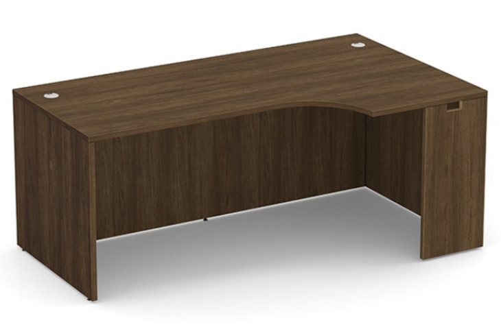 Desks with Extensions - 71"W - Right Hand Extension - Modern Walnut