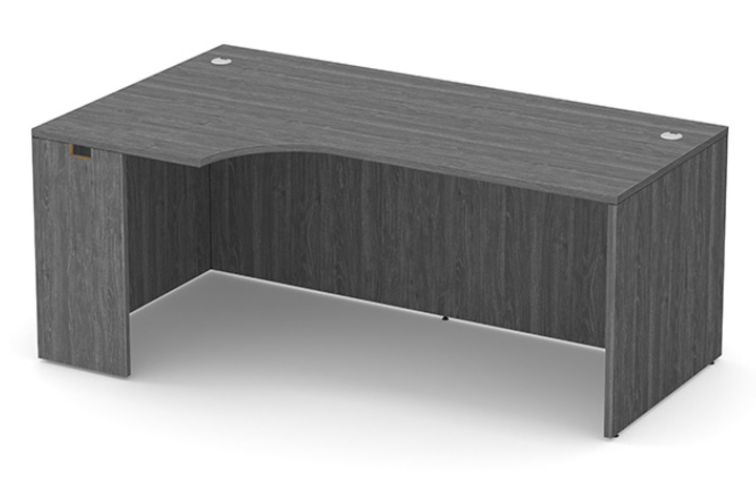Left Extension Desk - 71 W x 42/30 D - Newport Grey