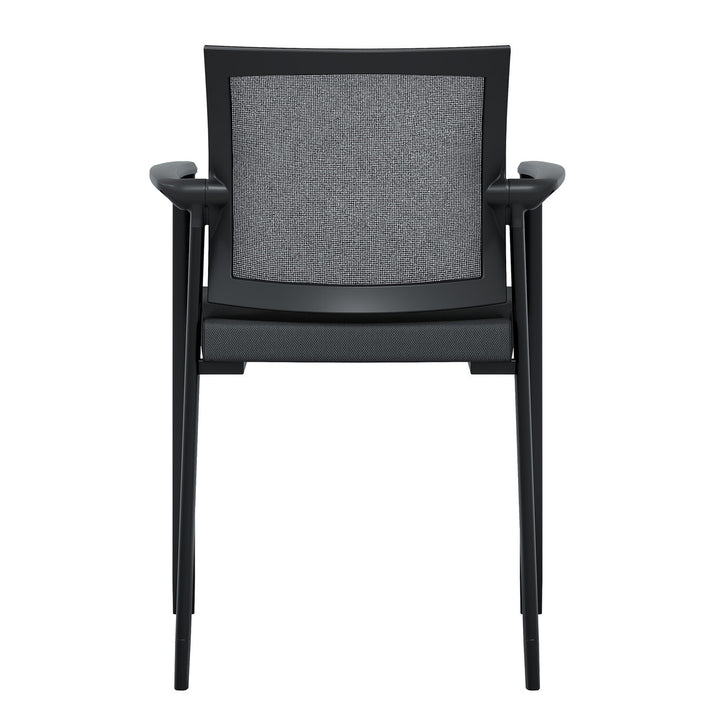 Mesh Back Guest Chair - Stackable - Comes w/ Casters &amp; Glides for Legs -JD604MM-Guest and Stack Chair