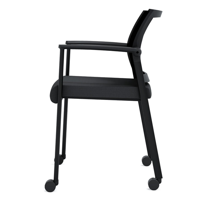 Mesh Back Guest Chair - Stackable - Comes w/ Casters &amp; Glides for Legs -JD604MM-Guest and Stack Chair