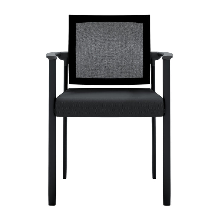 Mesh Back Guest Chair - Stackable - Comes w/ Casters &amp; Glides for Legs -JD604MM-Guest and Stack Chair