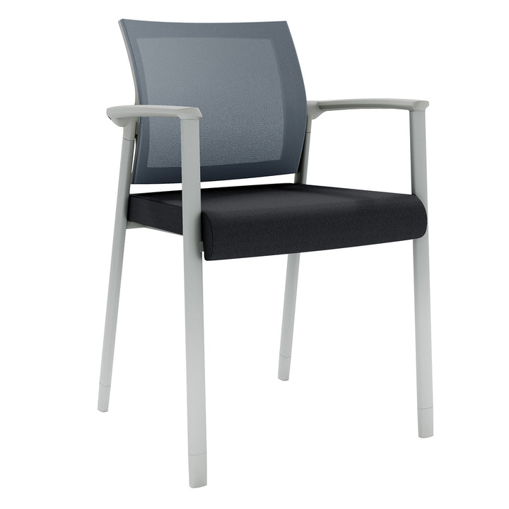 Mesh Back Guest Chair - Stackable - Comes w/ Casters &amp; Glides for Legs -JD604MM-Guest and Stack Chair