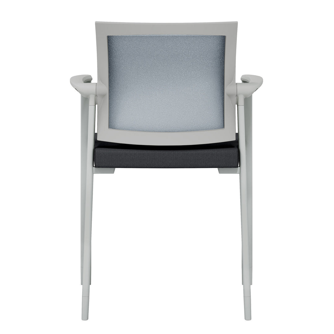 Mesh Back Guest Chair - Stackable - Comes w/ Casters &amp; Glides for Legs -JD604MM-Guest and Stack Chair