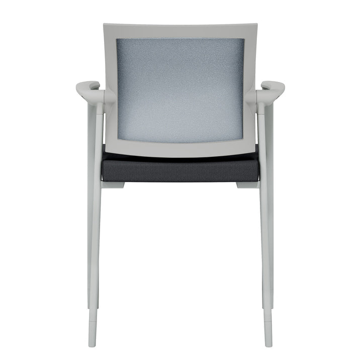 Mesh Back Guest Chair - Stackable - Comes w/ Casters &amp; Glides for Legs -JD604MM-Guest and Stack Chair
