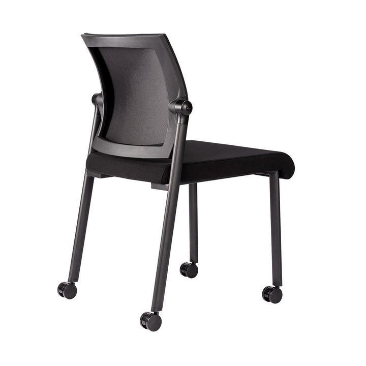 Mesh Back Armless Guest Chair - Stackable - Comes w/ Casters &amp; Glides for Legs - JD606MM-Guest and Stack Chair