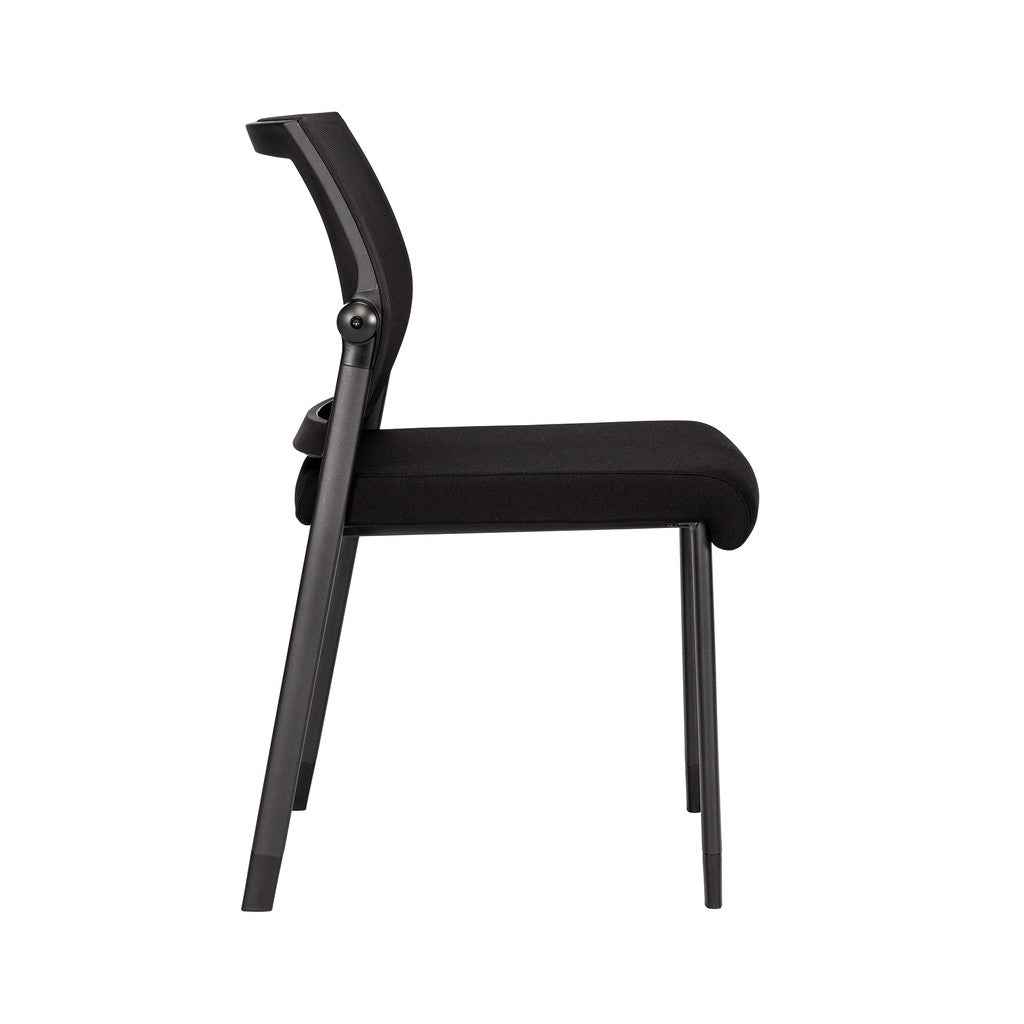 Mesh Back Armless Guest Chair - Stackable - Comes w/ Casters &amp; Glides for Legs - JD606MM-Guest and Stack Chair