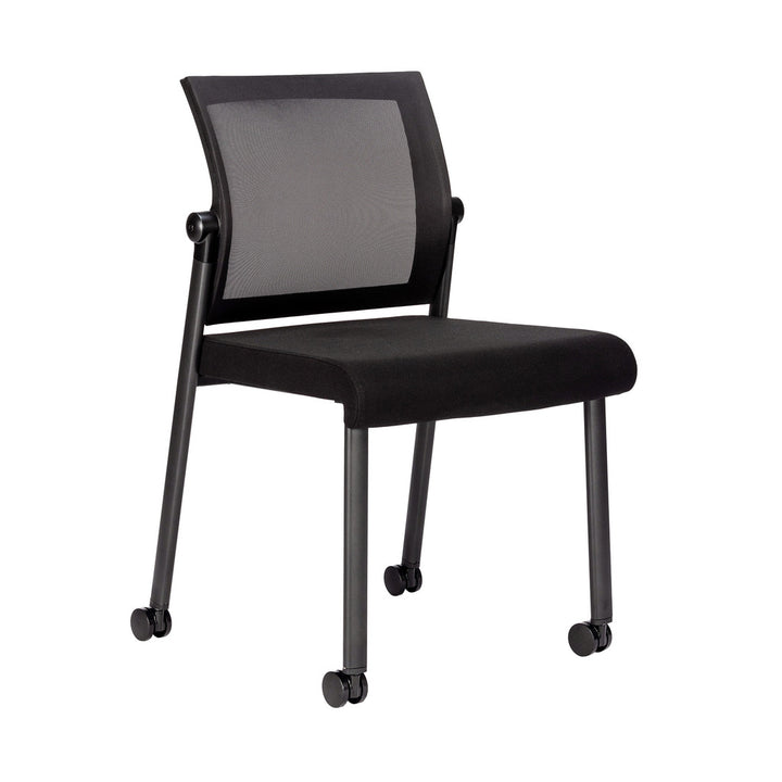 Mesh Back Armless Guest Chair - Stackable - Comes w/ Casters &amp; Glides for Legs - JD606MM-Guest and Stack Chair