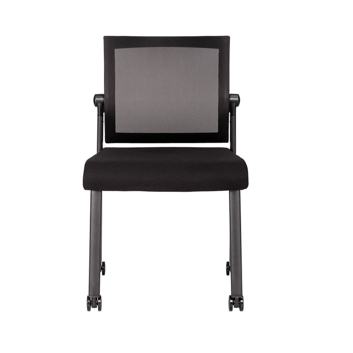 Mesh Back Armless Guest Chair - Stackable - Comes w/ Casters &amp; Glides for Legs - JD606MM-Guest and Stack Chair