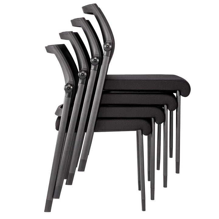 Mesh Back Armless Guest Chair - Stackable - Comes w/ Casters &amp; Glides for Legs - JD606MM-Guest and Stack Chair