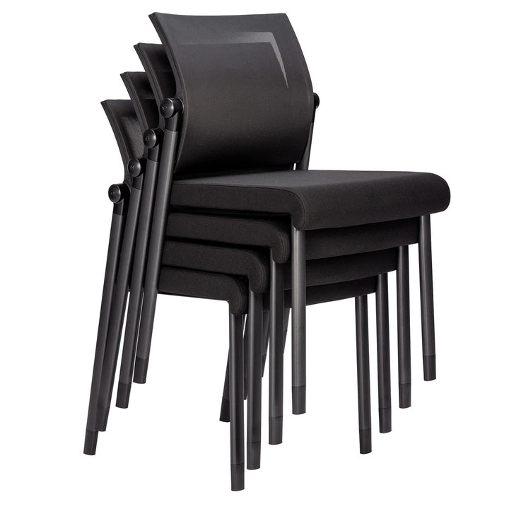 Mesh Back Armless Guest Chair - Stackable - Comes w/ Casters &amp; Glides for Legs - JD606MM-Guest and Stack Chair