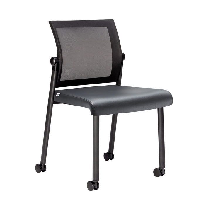Mesh Back Armless Guest Chair - Stackable - Comes w/ Casters &amp; Glides for Legs - JD606MM-Guest and Stack Chair