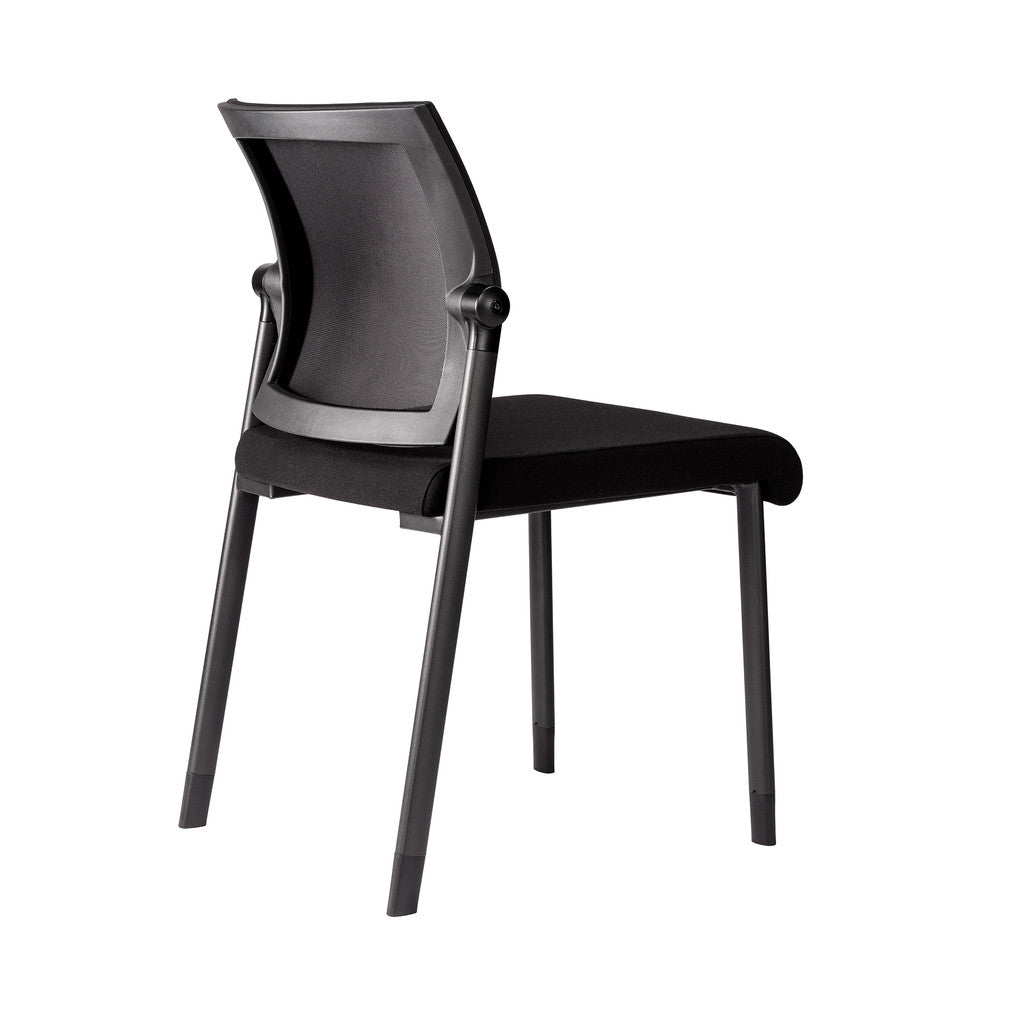 Mesh Back Armless Guest Chair - Stackable - Comes w/ Casters &amp; Glides for Legs - JD606MM-Guest and Stack Chair