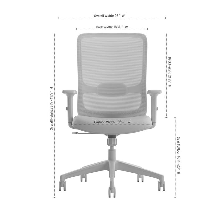 Mesh Back Task Chair - JD8001BK-Work and Task Chair