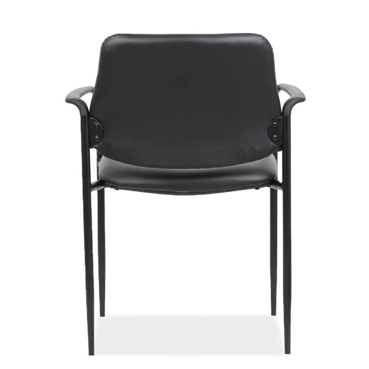 Leather Guest Chair with Armrests-Guest and Stack Chair