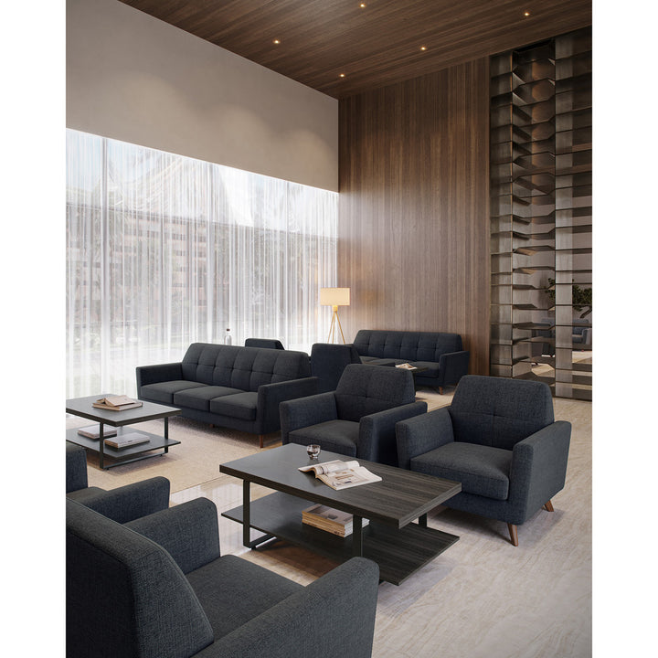 Office Source Partridge Sofa with Wood Legs-Lounge Seating