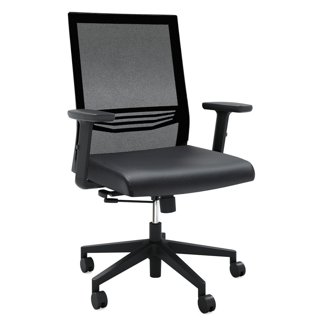 Mid Back Mesh Task Chair with Adjustable Arms - JD601MM-Work and Task Chair