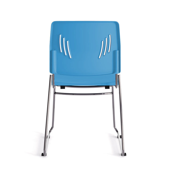 Armless Stackable Side Chair with Chrome Frame-Guest and Stack Chair