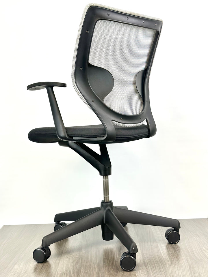 Keilhauer Simple Chair - Black on Light Grey - Fully Featured - Brand New Open Box