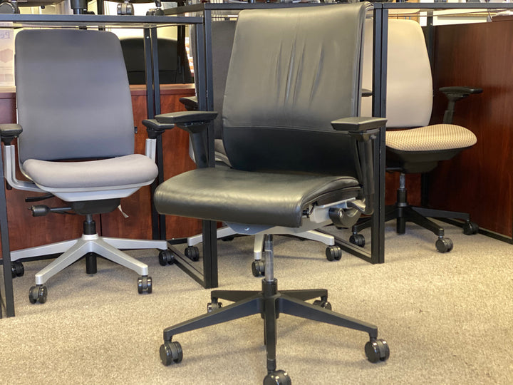 Steelcase - Think Chair with 4D Arms - Fully Upholstered in Leather