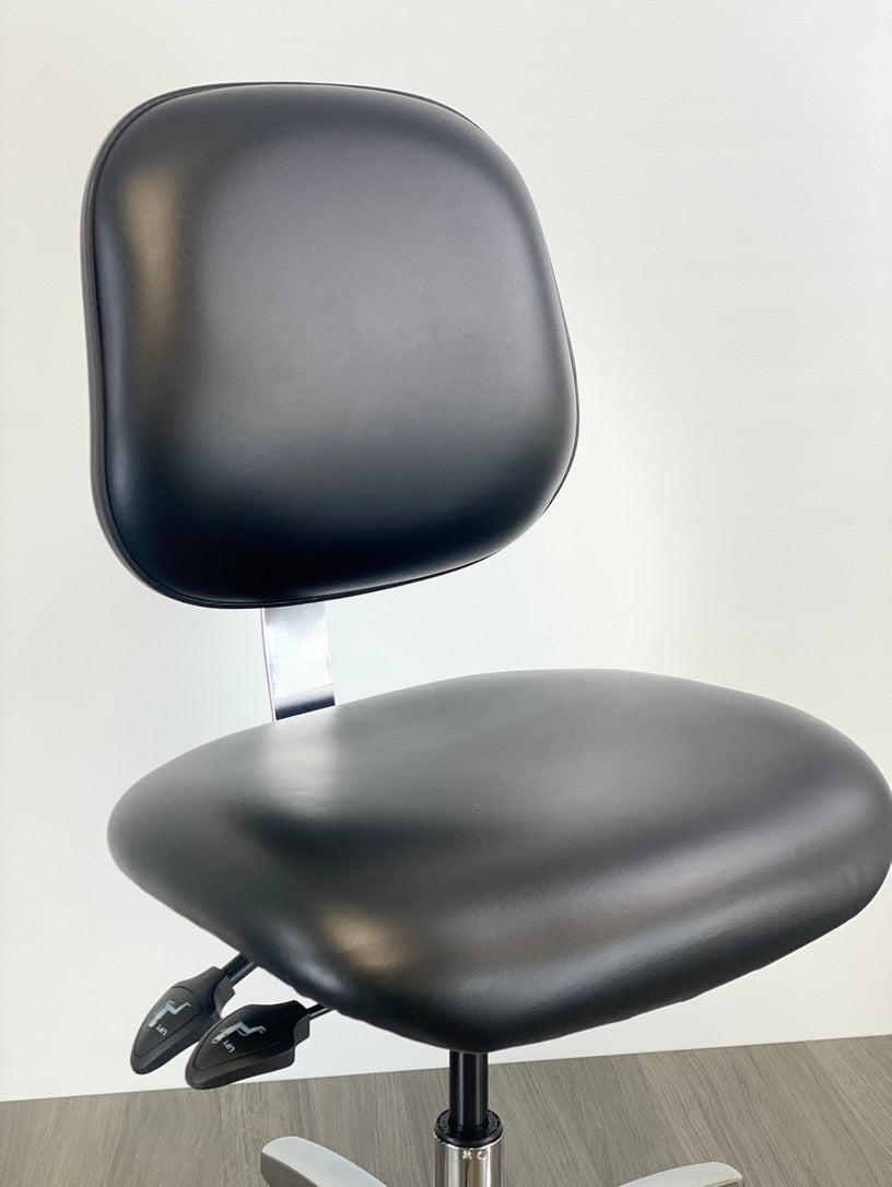 BIOFIT Ergonomic Vinyl Task Chair - Brand New - Antimicrobial Clean Room Lab Stool