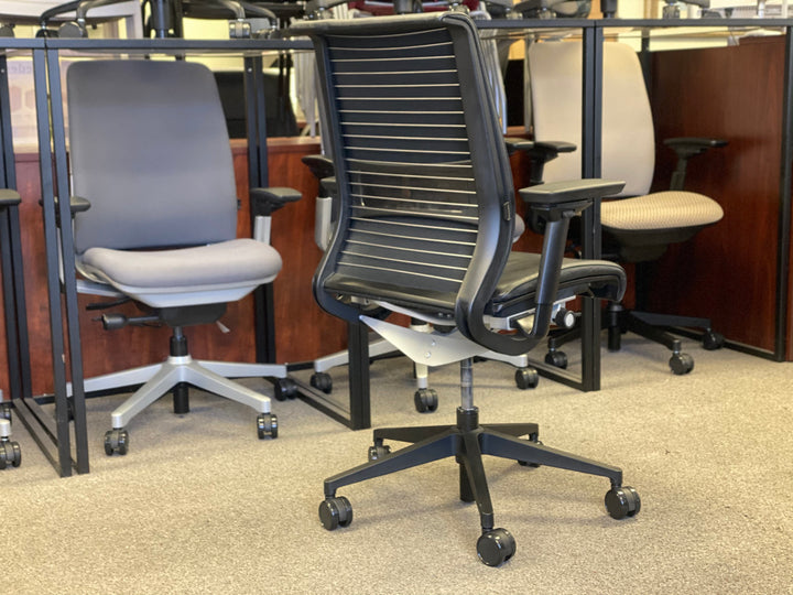 Steelcase - Think Chair with 4D Arms - Fully Upholstered in Leather