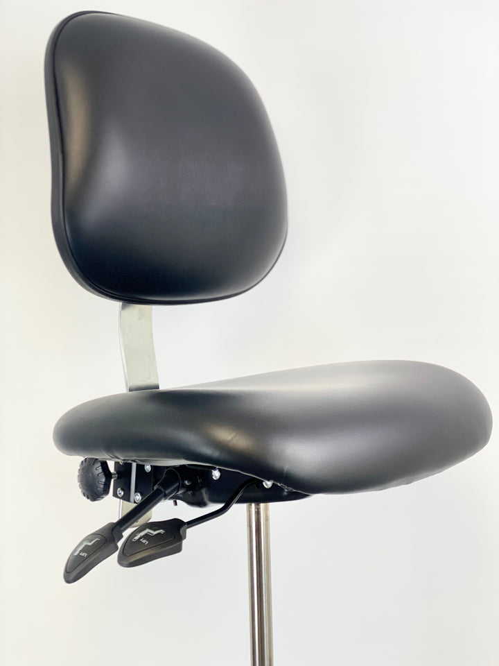 BIOFIT Ergonomic Vinyl Task Stool - Brand New - Antimicrobial Clean Room Lab Stool