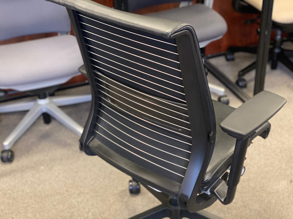 Steelcase - Think Chair with 4D Arms - Fully Upholstered in Leather