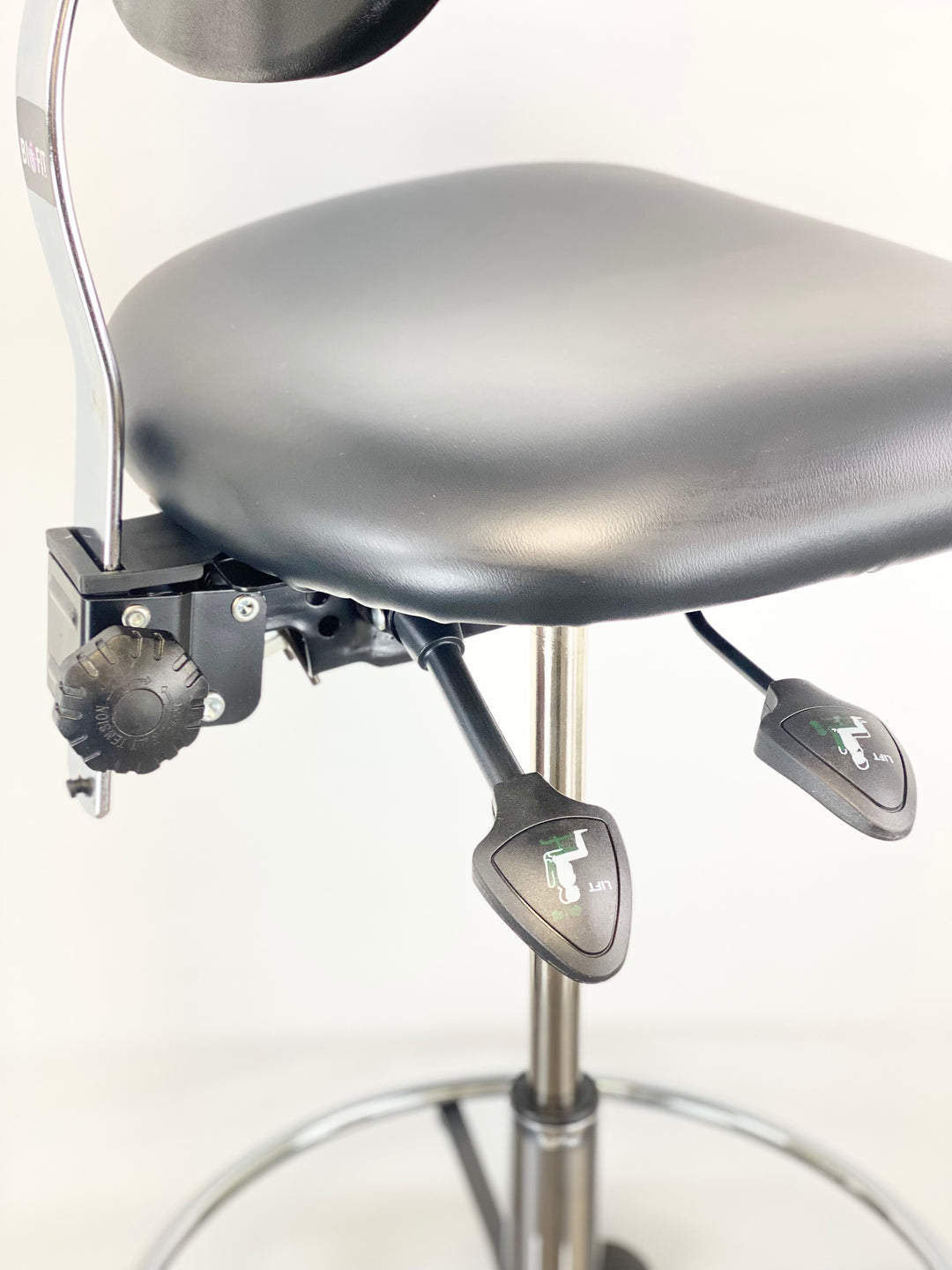 BIOFIT Ergonomic Vinyl Task Stool - Brand New - Antimicrobial Clean Room Lab Stool